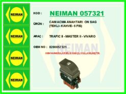 Cam Acma Anahtarı On Sag Teklı- Kahve- 6 Fıs Trafıc Iı - Master Iı - Vıvaro - 8200057321