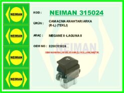 Cam Açma Anahtarı Arka R-l Teklı Megane Iı -laguna Iı - 8200315024