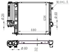 Motor Su Radyatoru Bmw M40 M42 M43 M44 M50 M52 E30 E36 Klımalı / Manuel Sanzıman - 17111728907