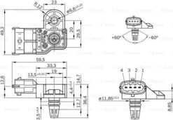 0281006171 Turbo Basınç Sensörü Bravo Iı 1.4 Lpg-panda 1.2 Lpg 09 > Idea 1.4 03 > Stılo 1.4 05 > - 55240726-77365691-223650754R