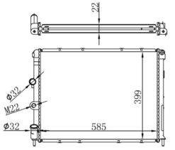Radyatör Brazing Mgn I 95-99 Scenıc 00-03 1.6-2.0i-1.9dtı Ac Mek 585x388x26 - 7701352605-7700838133