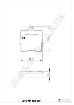 Fren Balatası Arka Mercedes W202 S202 W203 Cl203 W210 R170 R171 - A0044209120