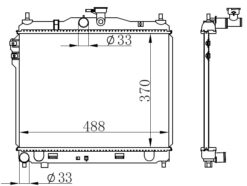 Radyatör Brazing Getz 03-05 1.3-1.6 Mek Ac Klimasız 370x488x16 - 253101C100