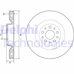 Ön Fren Aynası Fıat 500 L 13> Doblo 10> Opel Combo 12> 305x28x45.8 Havalı 5 Delik - 51854567-51897455-51914663