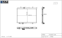 Radyatör P206 1.1i 1 Sıra Alb Sistem - 1330.F8-1333.11
