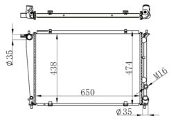 Radyatör Brazing Starex 00-04 2.5td Ac Klimasız Mek 650x438x26 - 253104A100-253104A110