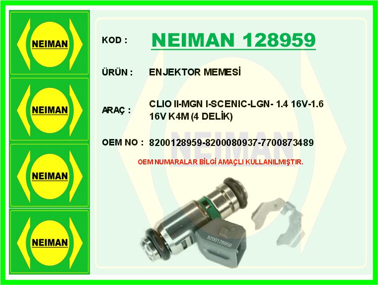Enjektor Memesi Clıo Iı-mgn I-scenıc-lgn- 1.4 16v-1.6 16v K4m 4 Delik - 8200128959-8200080937-7700873489 1 Enjektor Memesi Clıo Iı-mgn I-scenıc-lgn- 1.4 16v-1.6 16v K4m 4 Delik - 8200128959-8200080937-7700873489