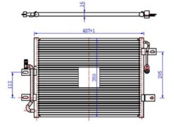 Klima Kondenseri Albea 1.2-1.6 445x350x16 - 46826683-46826682-46803403