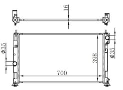 Radyatör Brazing Chrysler Sebrıng 2.0 Wt-2.0 Crd-2.7 07 > Otom 700x398x16 - 5191249AA
