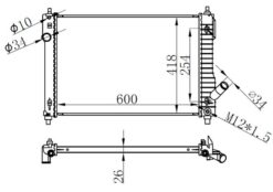 Radyator Brazing At 600x418x26 Aveo 1.4 07 / Kalos 03 616904 - 96942182