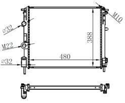 Radyatör Brazing Clıo Iı-kng-logan1.5 Dcı-1.6 16v-1.9 Dtı-k4m Ac Mek 480x388x16 - 7700428082
