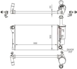 Radyator Mechanical Mt 550 322 23 Panda 1.2i 03 617852 - 51779915