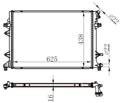 Radyator Brazing Mt 625x438x16 Caddy Iv 2.0 Tdı 2015 65017 - 5K0121251S-1K0121251EB