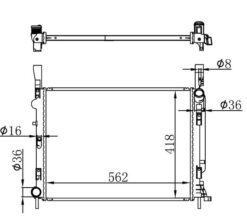 Radyatör Brazing Kng 1.5 Dci 86 Pc 09 > Ac Klimasız Mek 562x418x26 - 8200418329