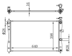 Radyatör Brazing Colt 1.1-1.3-1.5 04 > Mek 640x398x16 - MN130393