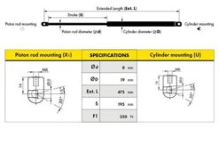 Bagaj Amortisörü Corsa 01 >-corsa C D00029/25-d00029/24 - 132670