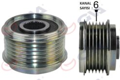 Alternatör Kasnağı Renault Clıo Iv 12> Captur I 13> Clıo V 19> Fluence 09>12 Kangoo Iı 08> Megane Iı-ııı-ıv Talısman 15>kadjar 15>dacıa Duster 10>dokker 12>nıssan Juke 10> 1.5dci 6 Kanal - 7711368727-8200660057-8200960533