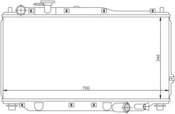 Radyatör Sephıa 96- 1.5-1.6-1.8 Shuma 1.5-1.6-1.8 Brazed 345x688x16 0k2a115200e-0k2a115200b-0k2a115200-0k2a11520x-0k2c015200a-0k2c015200z-0k2c015200-ok2a115200c - 0K2A115200C-0K2A115200D