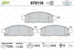 Ön Fren Balata Fıat Fullback 16> / Mıtsubıshı L200 2.4l 4n15 Kl1t Kl2t Euro5 H-lıne 15-> Telli Tip - 6000609714-6000609715-4605B233
