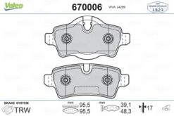 Fren Balatası Arka Mını R55 R56 R57 R58 R59 - 34216778327