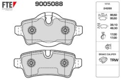 Fren Balatası Arka Mını R55 R56 R57 R58 R59 Fte - 34216778327